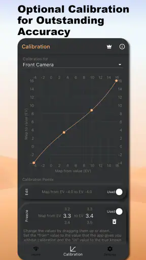 Valomittari - Lux, Valotus screenshot