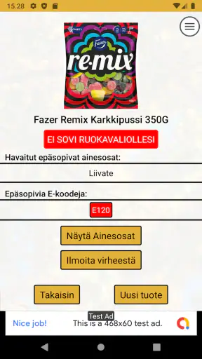 VegaaniSkanneri screenshot