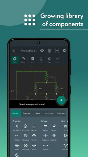 VoltSim - circuit simulator screenshot