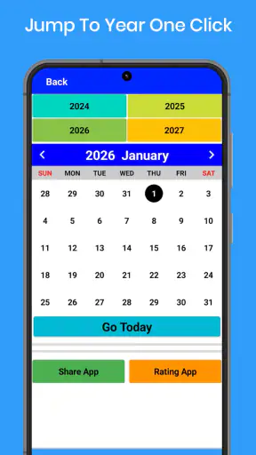 Vuoden 2026 kalenteri screenshot