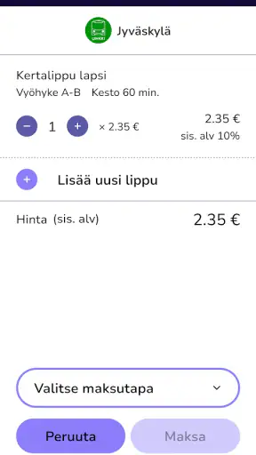 Waltti Mobiili screenshot
