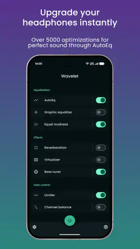 Wavelet: headphone equalizer screenshot