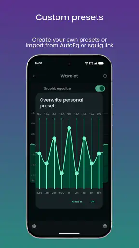 Wavelet: headphone equalizer screenshot