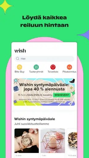 Wish: osta ja säästä screenshot