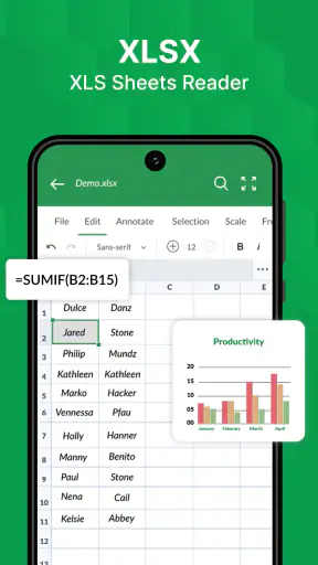 Word, PDF, XLS, PPT: A1 Office screenshot
