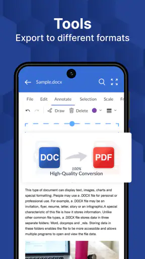 Word, PDF, XLS, PPT: A1 Office screenshot