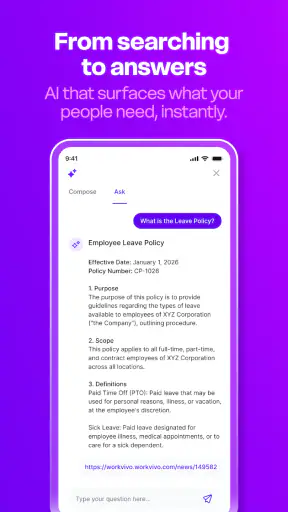 Workvivo screenshot