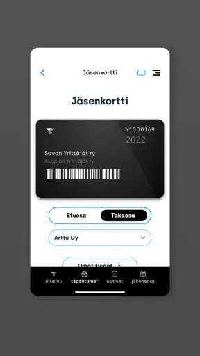 Yrittäjät-sovellus screenshot