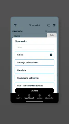Yrittäjät-sovellus screenshot