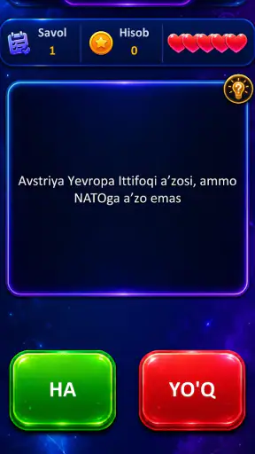 ҲА ёки ЙЎҚ screenshot