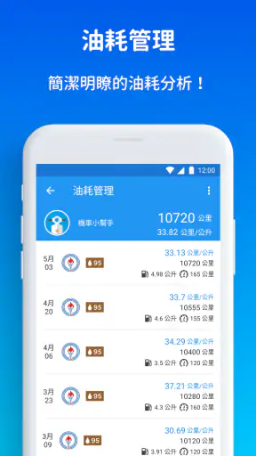 機車小幫手 - 油耗、保養、油價、機車行、加油站、定檢站 screenshot