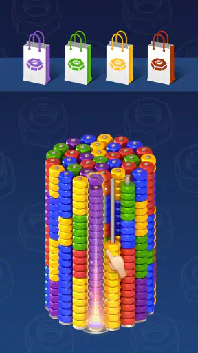 3D Nuts Sort screenshot