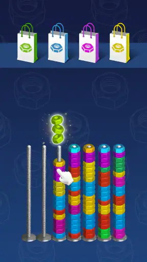 3D Nuts Sort screenshot
