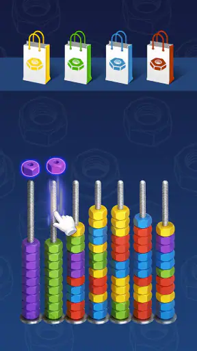 3D Nuts Sort screenshot