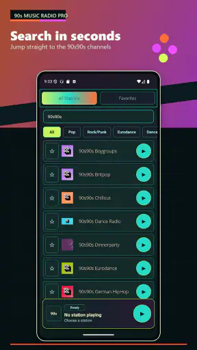 90 music radio Pro screenshot