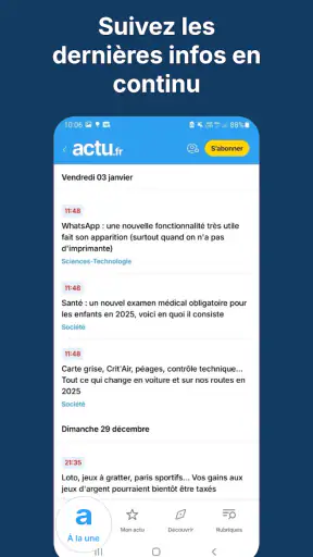 Actu screenshot