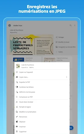 Adobe Scan : scanner PDF, OCR screenshot