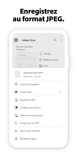 Adobe Scan : scanner PDF, OCR screenshot