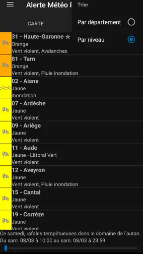 Alerte Météo screenshot