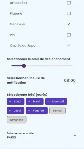 Alerte Pollen screenshot