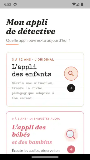 App du Détective : comprendre screenshot