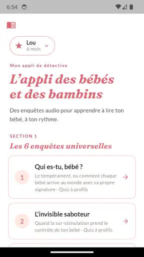 App du Détective : comprendre screenshot