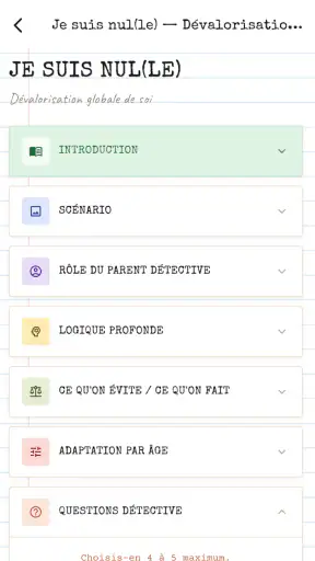 App du Détective : comprendre screenshot