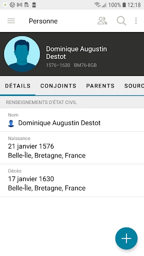 Arbre Familial de FamilySearch screenshot