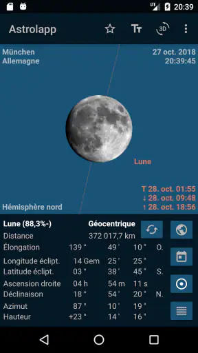 Astrolapp carte du ciel étoilé screenshot