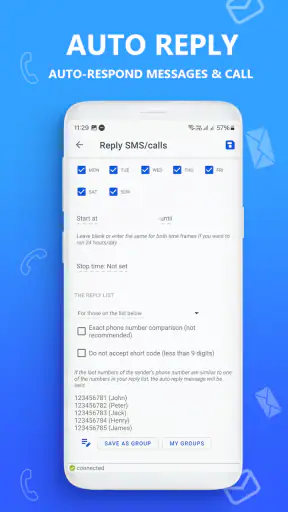 AUTO MESSAGE réponse & envoyer screenshot