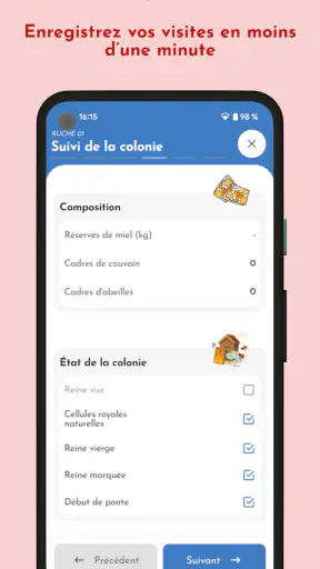 BeePerf - carnet de ruches screenshot