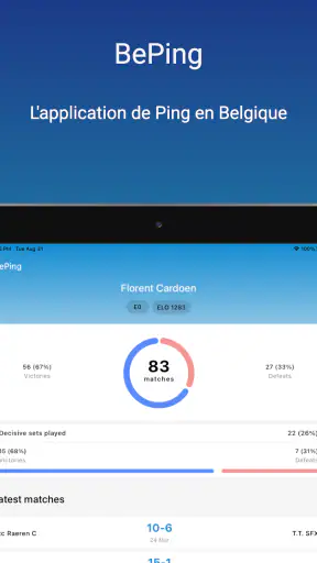 BePing – Tennis de table screenshot