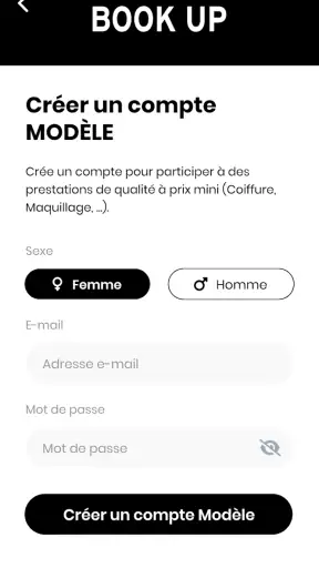 BOOK UP - Réservation modèles screenshot