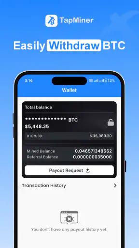 BTC Cloud Mining : TapMiner screenshot
