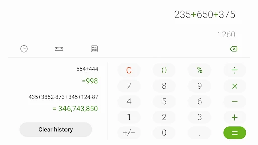 Calculatrice de Samsung screenshot
