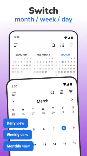 Calendar 2025: Simple Calendar screenshot
