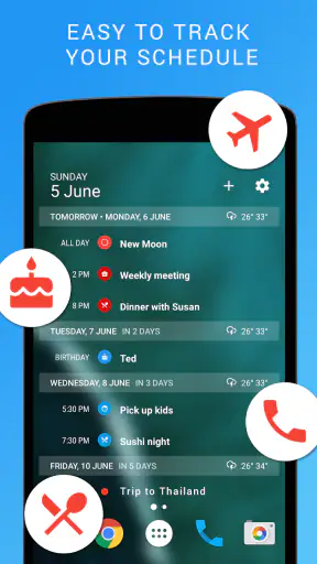 Calendar Widget: Agenda - Beau screenshot