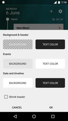 Calendar Widget: Agenda - Beau screenshot