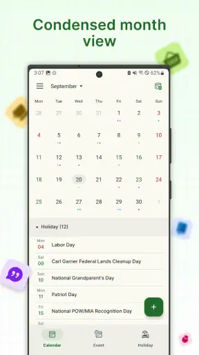 Calendrier de vacances screenshot