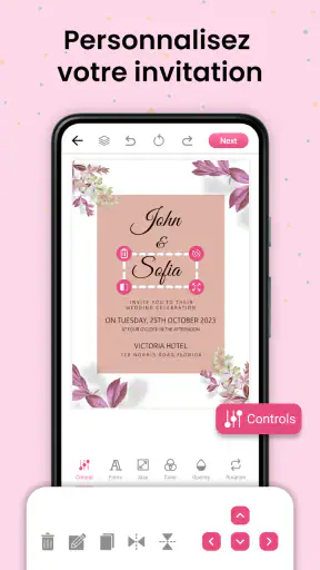 Carte d Invitation Mariage screenshot