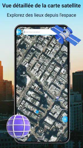 Carte satellite GPS en direct screenshot