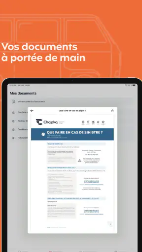 Chapka, assurance voyage screenshot