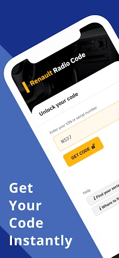 Code Autoradio Renault screenshot
