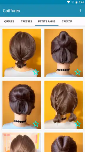 Coiffures pour cheveux courts screenshot