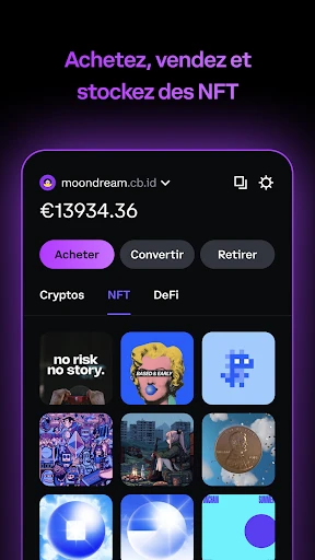 Coinbase Wallet: NFT et crypto screenshot