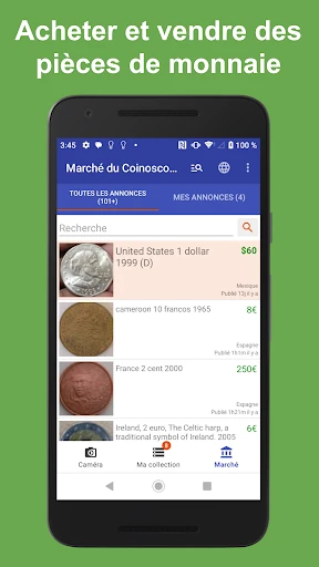 Coinoscope Identifier la pièce screenshot