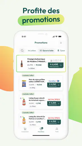 Comparateur prix supermarchés screenshot