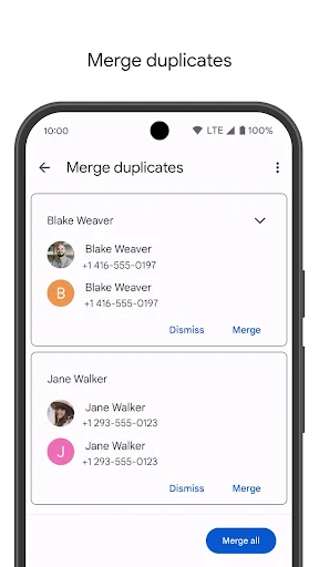Contacts screenshot