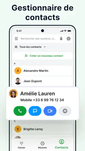 Contacts - Appel Téléphonique screenshot