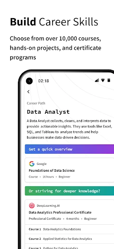 Coursera : carrière améliorée screenshot